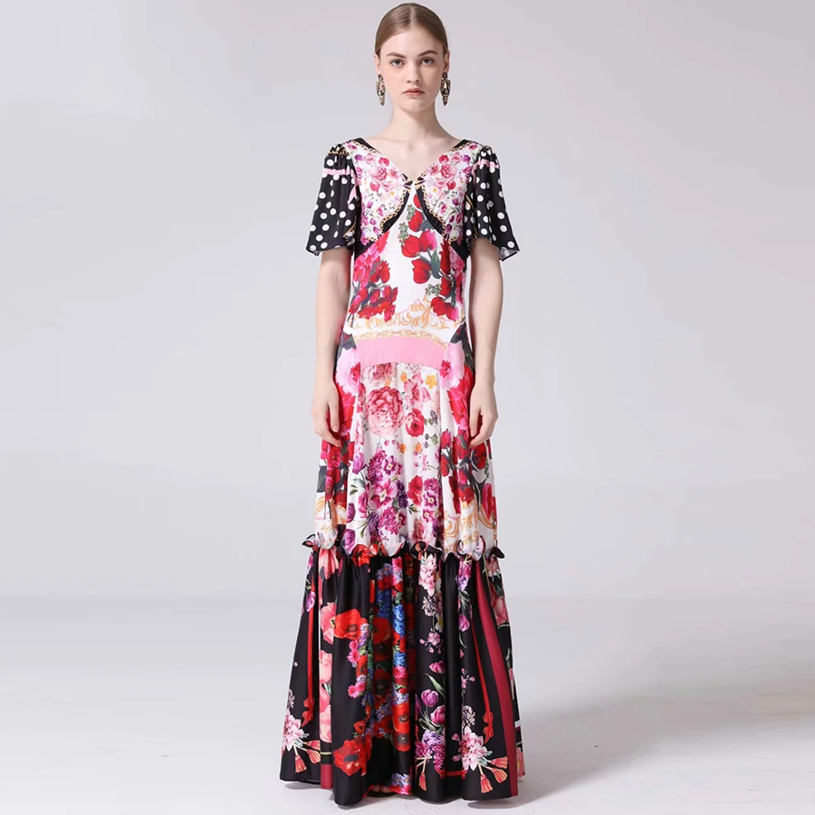 VERDEJULIAY Runway Summer Dress Women 2019 New Fashion Cloak Sleeve V-Neck Floral Print Dot Ruffles Ethnic Maxi Long Dress
VERDEJULIAY Runway Summer Dress Women 2019 New Fashion Cloak Sleeve V-Neck Floral Print Dot Ruffles Ethnic Maxi Long Dress