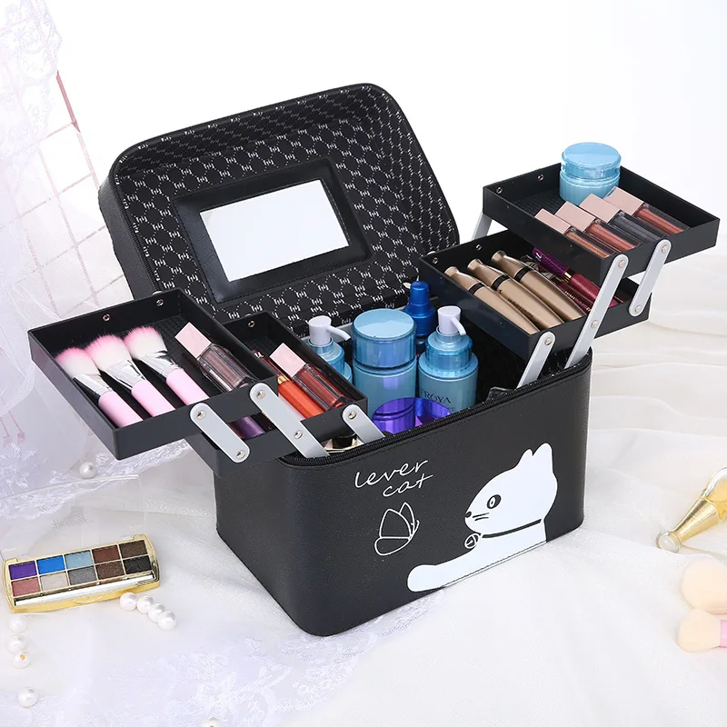 Multifunctional Professional Hand-held Cosmetic Case Portable Large Capacity Cosmetic Accessories Travel Makeup Tool Kits
Multifunctional Professional Hand-held Cosmetic Case Portable Large Capacity Cosmetic Accessories Travel Makeup Tool Kits