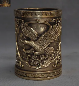 wedding decoration Chinese Fengshui Brass Copper Eagle Hawk Statue Brush Pot pencil vase jar
wedding decoration Chinese Fengshui Brass Copper Eagle Hawk Statue Brush Pot pencil vase jar