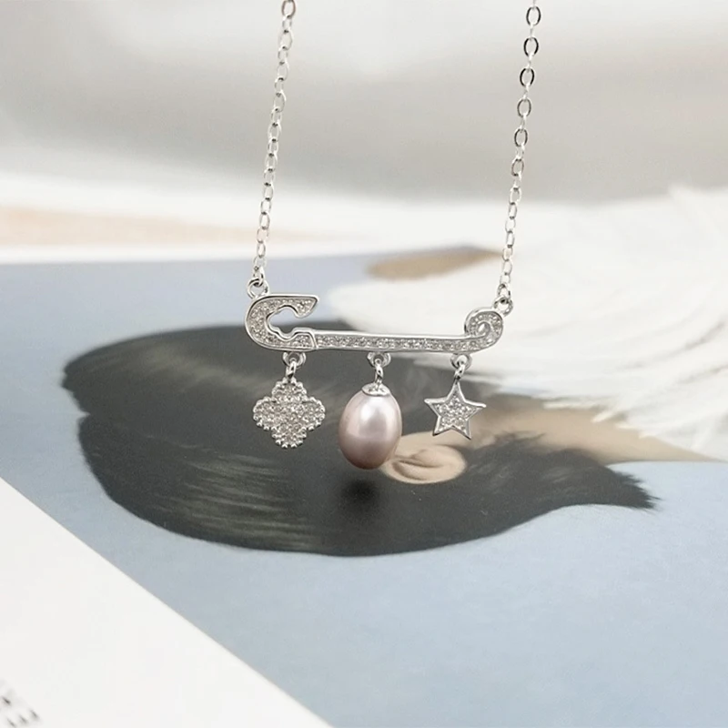 S925 Sterling Silver Pearl Pendant Neckalce Mounts Star Flower Inlaid Zircon Pendant Woman Oyster Bead Jewelry DIY 5pcs/lot
S925 Sterling Silver Pearl Pendant Neckalce Mounts Star Flower Inlaid Zircon Pendant Woman Oyster Bead Jewelry DIY 5pcs/lot