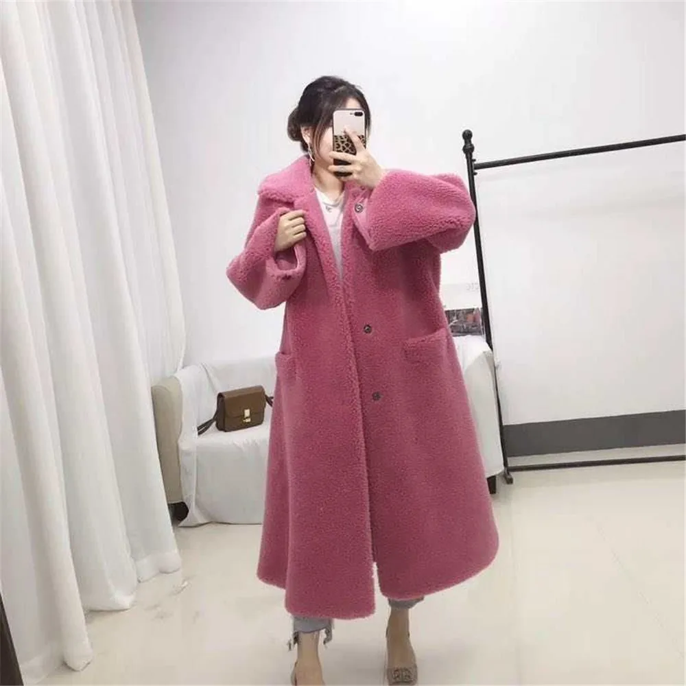 TOPFUR 2019 New Fashion Pink Wool Particles Coats For Women Winter Female Long Coat With Pockets Real Fur Coat With Lapel Collar
TOPFUR 2019 New Fashion Pink Wool Particles Coats For Women Winter Female Long Coat With Pockets Real Fur Coat With Lapel Collar