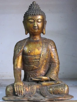 bi001924 11"Tibet folk Fane Bronze gilded eight auspicious symbols Tathaga Buddha Statue
bi001924 11"Tibet folk Fane Bronze gilded eight auspicious symbols Tathaga Buddha Statue