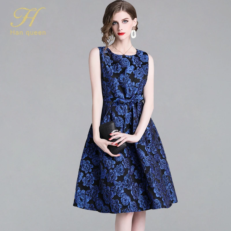 H Han Queen 2019 Spring Women Jacquard Dress A-line Vintage Vestidos Bow Sleeveless Casual Office Party Dresses
H Han Queen 2019 Spring Women Jacquard Dress A-line Vintage Vestidos Bow Sleeveless Casual Office Party Dresses