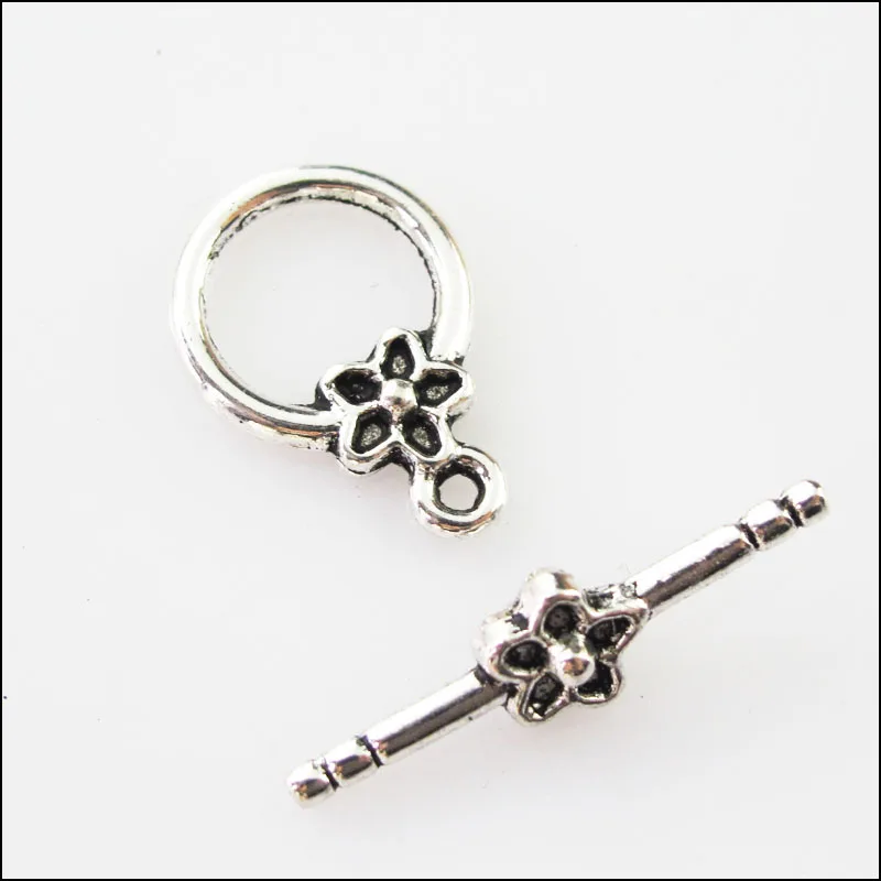 New 6Sets Tibetan Silver Smooth Star Flower Circle Bracelet Toggle Clasps Connectors
New 6Sets Tibetan Silver Smooth Star Flower Circle Bracelet Toggle Clasps Connectors