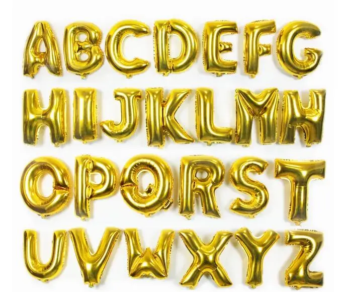 16inch 40cm golden capital letter A to Z option foil mylar helium Balloons for Birthday wedding Party shopwindow Decoration Wh
16inch 40cm golden capital letter A to Z option foil mylar helium Balloons for Birthday wedding Party shopwindow Decoration Wh