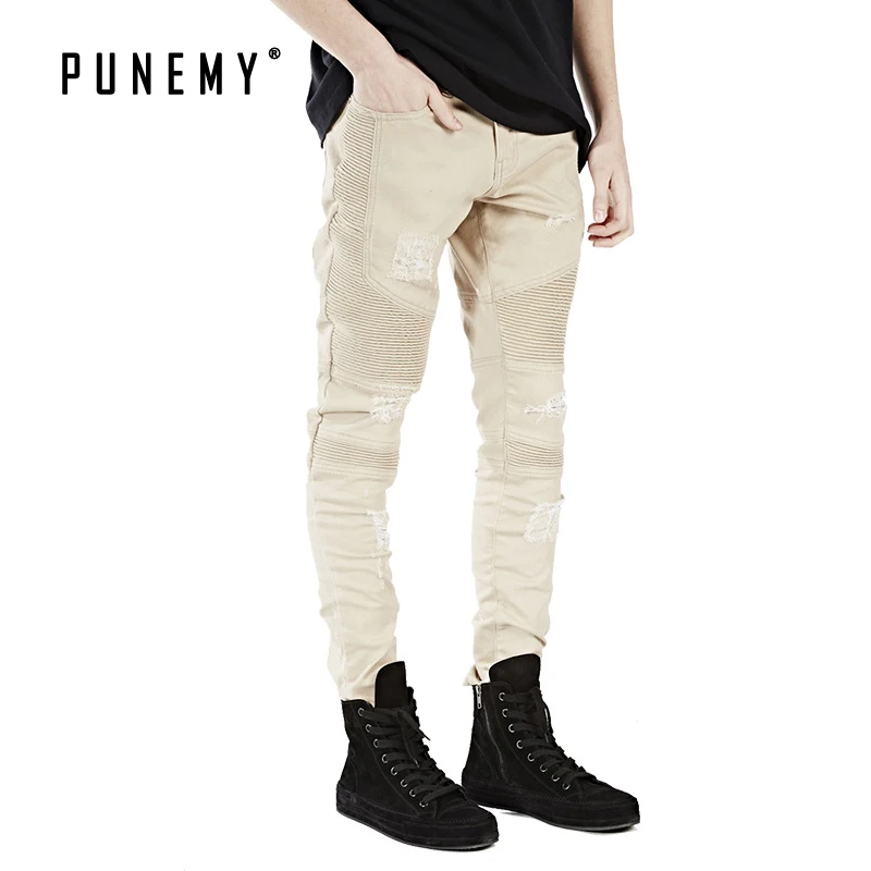 Men Denim Jeans White Ripped Out Holes Punk Motorcycle Rock Style Hip Hop Streetwear Harajuku Kanye West Skinny Jeans Men
Men Denim Jeans White Ripped Out Holes Punk Motorcycle Rock Style Hip Hop Streetwear Harajuku Kanye West Skinny Jeans Men