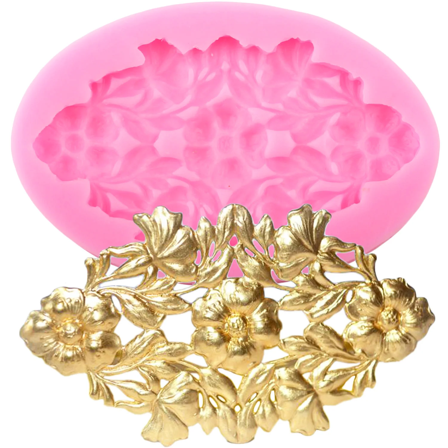 Flower Border Silicone Mold Relief Cupcake Fondant Molds DIY Wedding Cake Decorating Tools Candy Clay Chocolate Gumpaste Moulds
Flower Border Silicone Mold Relief Cupcake Fondant Molds DIY Wedding Cake Decorating Tools Candy Clay Chocolate Gumpaste Moulds