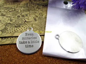 10pcs-stainless steel Charms "even miracles need a little time"DIY Charms Pendants for necklace/bracelet/keychain DIY jewelry
10pcs-stainless steel Charms "even miracles need a little time"DIY Charms Pendants for necklace/bracelet/keychain DIY jewelry