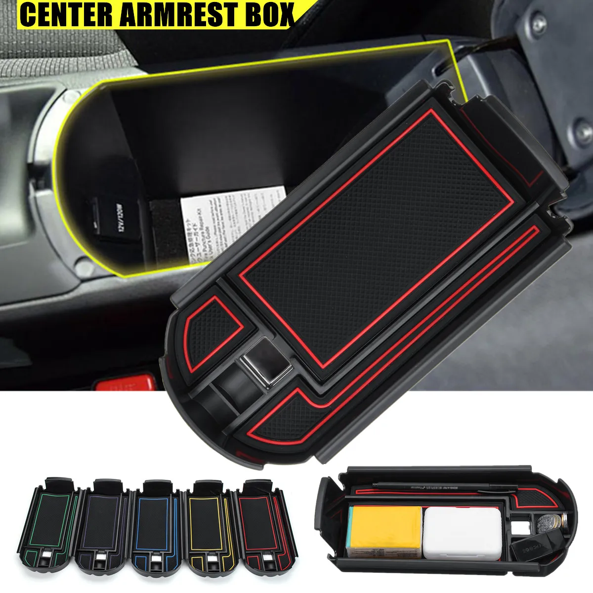 265x135x45mm Car Interior Center Armrest Storage Box Organizer Tray for Toyota C-HR 2016 2017 3 Non-slip Mats ABS Five Colors
265x135x45mm Car Interior Center Armrest Storage Box Organizer Tray for Toyota C-HR 2016 2017 3 Non-slip Mats ABS Five Colors