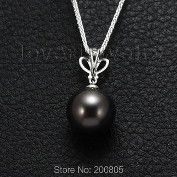 LOVERJEWELRY Vintage Round 10mm Pearl Solid 18kt White Gold Diamond Natural Black Pearl Pendant for Women Fine Jewelry No Chain
LOVERJEWELRY Vintage Round 10mm Pearl Solid 18kt White Gold Diamond Natural Black Pearl Pendant for Women Fine Jewelry No Chain