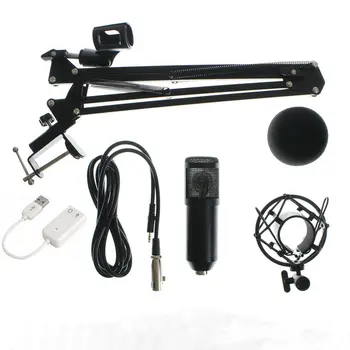 Professional KTV Microphone BM800 Condenser Microphone Pro Audio Studio Vocal Recording Mic With Sound card and Arm stand
Professional KTV Microphone BM800 Condenser Microphone Pro Audio Studio Vocal Recording Mic With Sound card and Arm stand