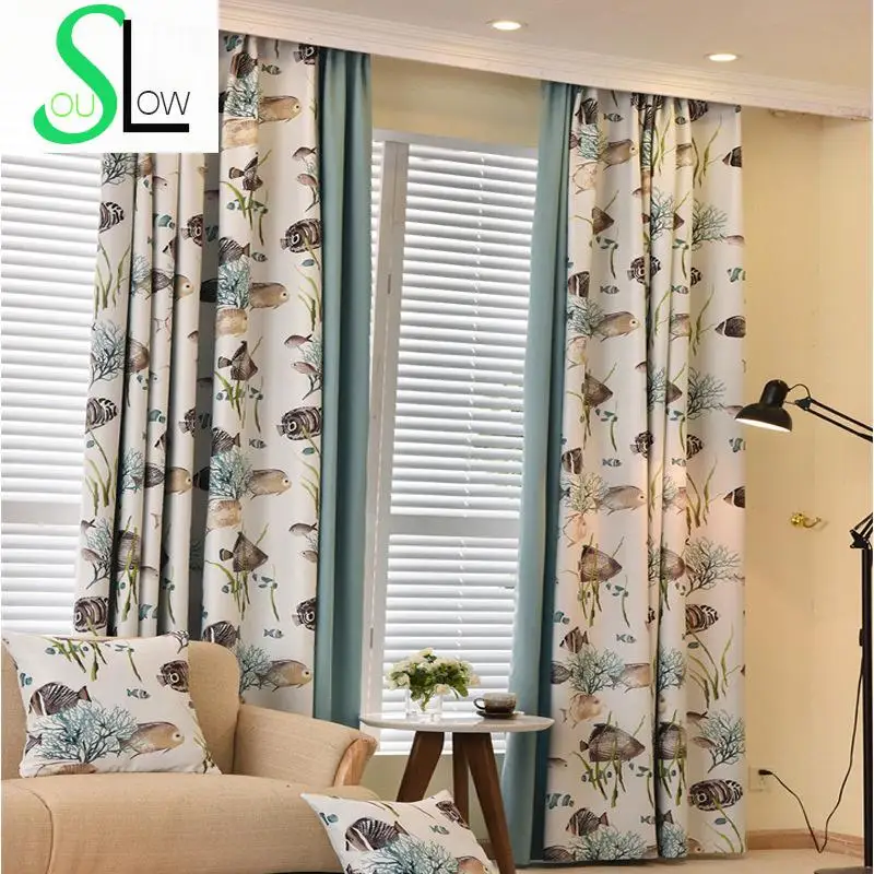 Modern Curtains For Living Room Cartoon Fish Printed Volie Window Curtain Blackout Curtains Rideaux Cortinas Visillos CL-5
Modern Curtains For Living Room Cartoon Fish Printed Volie Window Curtain Blackout Curtains Rideaux Cortinas Visillos CL-5