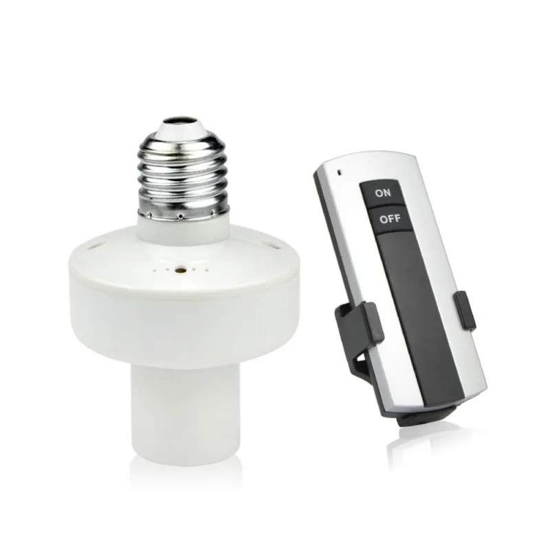 E27 LED Light Lamp Base Holder With 10M Wireless Remote Control Switch Bulb Socket
E27 LED Light Lamp Base Holder With 10M Wireless Remote Control Switch Bulb Socket