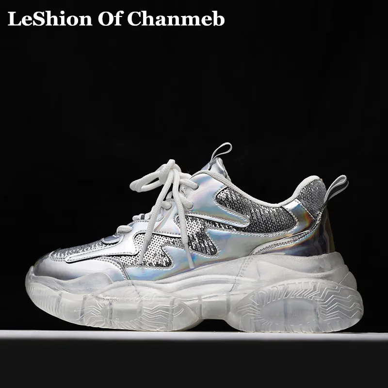2019 new fashion transparent platforms sneakers women lace up glitter sequined casual shoes lady creepers silver flats trainers
2019 new fashion transparent platforms sneakers women lace up glitter sequined casual shoes lady creepers silver flats trainers