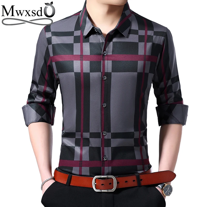Mwxsd brand 2019 new casual mens striped plaid shirts men fashion long sleeve printed shirt camisa social masculina slim fit
Mwxsd brand 2019 new casual mens striped plaid shirts men fashion long sleeve printed shirt camisa social masculina slim fit