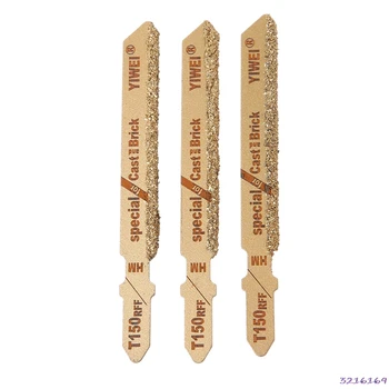 3pcs 3" T150 Carbide Grain 50 Grit T-Shank Jigsaw Blades Ceramic Tile Cutting Tool New
3pcs 3" T150 Carbide Grain 50 Grit T-Shank Jigsaw Blades Ceramic Tile Cutting Tool New
