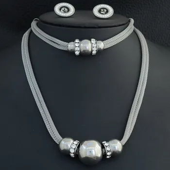 Joyas Fashion Stainless Steel Charm Necklace With Ball Pendant And Bracelet Round Earrings Jewelry Set For Women SEDLATCI
Joyas Fashion Stainless Steel Charm Necklace With Ball Pendant And Bracelet Round Earrings Jewelry Set For Women SEDLATCI