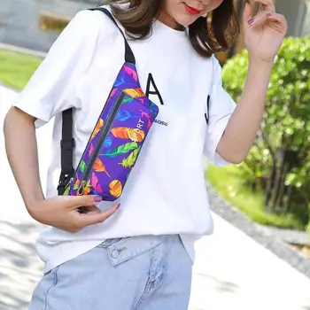 Women Feather Print Waist Fanny Belt Pack Female Sports Shoulder Messenger Handbags Nylon Crossbody Chest Bags Phone Money Pouch
Women Feather Print Waist Fanny Belt Pack Female Sports Shoulder Messenger Handbags Nylon Crossbody Chest Bags Phone Money Pouch