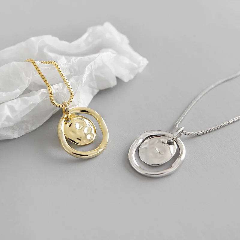 100% 925 sterling silver irregular concave surface circle pendant necklace women, gold color statement necklace long jewelry
100% 925 sterling silver irregular concave surface circle pendant necklace women, gold color statement necklace long jewelry