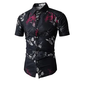 2019 Summer Men Print Turn-Down Collar Slim Fit Short Sleeve Shirt Blouse hawaiian camisa masculina camisas hombre streetwear
2019 Summer Men Print Turn-Down Collar Slim Fit Short Sleeve Shirt Blouse hawaiian camisa masculina camisas hombre streetwear