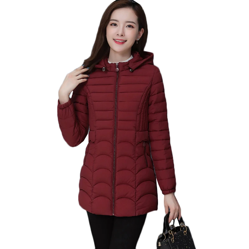 New Women Winter Hooded Warm Coat Slim Plus Size 5XL 6XL Cotton Padded Basic Jacket Female Medium-long Outerwear Female Tops 845
New Women Winter Hooded Warm Coat Slim Plus Size 5XL 6XL Cotton Padded Basic Jacket Female Medium-long Outerwear Female Tops 845