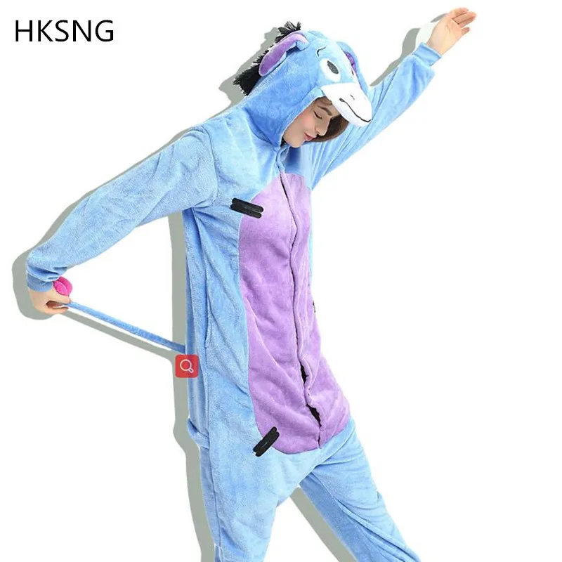 HKSNG Christmas Party Good Quality Flannel Women Adult Winter Eeyore Kigurumi Pajamas Onesies Blue Donkey Sleewear
HKSNG Christmas Party Good Quality Flannel Women Adult Winter Eeyore Kigurumi Pajamas Onesies Blue Donkey Sleewear