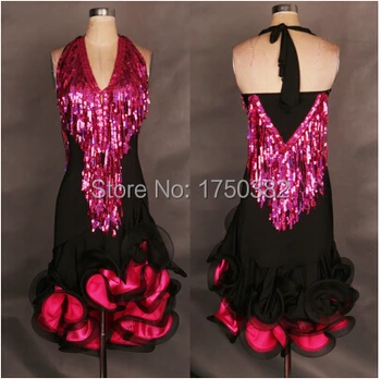Latin dance costume senior sexy tassel Deep V neck latin dance dress for women latin dance competition black dress
Latin dance costume senior sexy tassel Deep V neck latin dance dress for women latin dance competition black dress