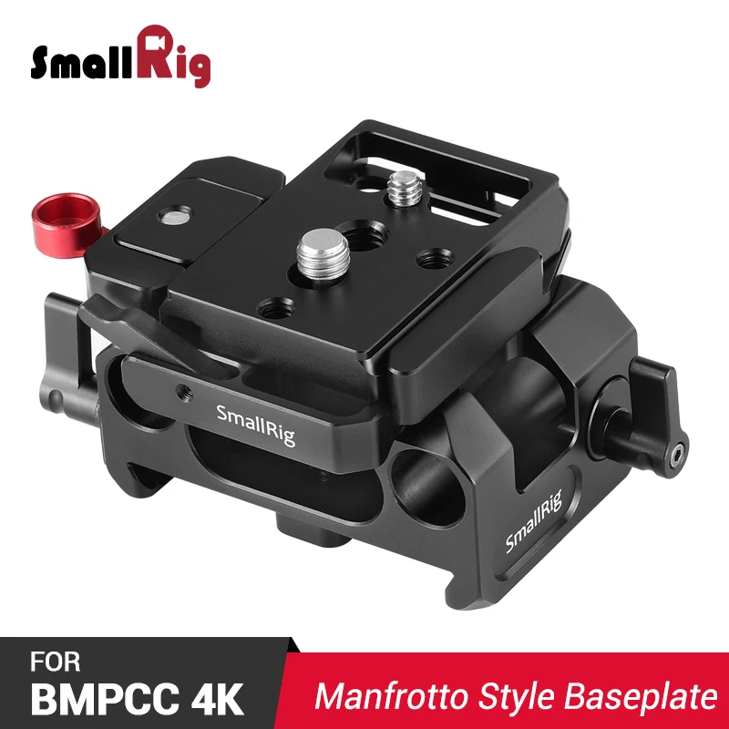 SmallRig BMPCC 4K Camera Plate Baseplate for Blackmagic Design Pocket Cinema Camera 4K ( for Manfrotto 501PL ) W/ 15mm Rail Rod
SmallRig BMPCC 4K Camera Plate Baseplate for Blackmagic Design Pocket Cinema Camera 4K ( for Manfrotto 501PL ) W/ 15mm Rail Rod