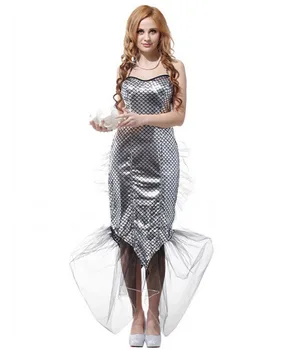 Silver mermaid princess costumes, Halloween carnival PARTY, festival performances, fancy clothes
Silver mermaid princess costumes, Halloween carnival PARTY, festival performances, fancy clothes