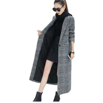 Women Wool Coat Plaid Women Loose Long Single Breasted Woolen Coats Winter Coat Woolen Overcoat 2019 Jackets Trench Harajuku
Women Wool Coat Plaid Women Loose Long Single Breasted Woolen Coats Winter Coat Woolen Overcoat 2019 Jackets Trench Harajuku
