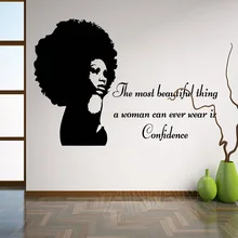 Wall-Stickers Silhouette African Home-Decor Living-Room Girl Z907 Tribal Black Inspirational Quotes
