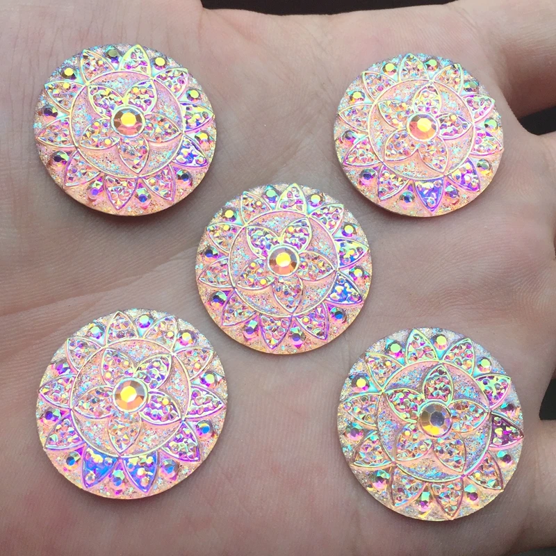 12PCS 25mm AB Resin Round Flowers Rhinestone Flatback stones crystals For Clothing Craft -E344
12PCS 25mm AB Resin Round Flowers Rhinestone Flatback stones crystals For Clothing Craft -E344