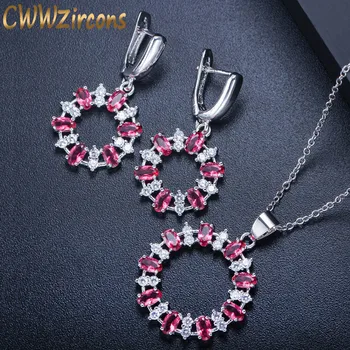 CWWZircons 2018 Popular Round Cubic Zirconia Pave Red Earrings Necklace Jewelry Sets Fashion Ladies Jewellery Accessories T297
CWWZircons 2018 Popular Round Cubic Zirconia Pave Red Earrings Necklace Jewelry Sets Fashion Ladies Jewellery Accessories T297