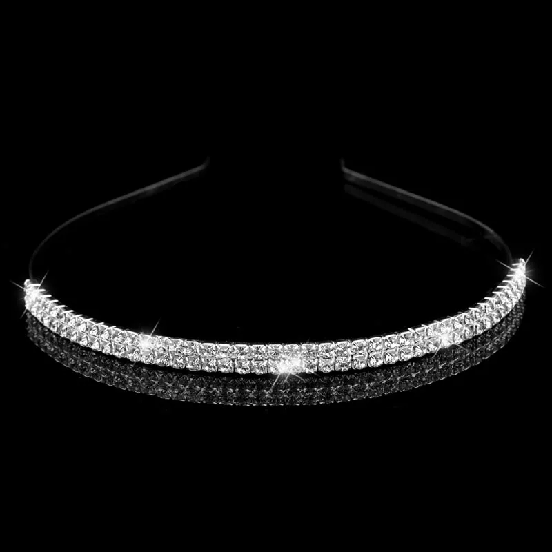Sparkling Bridal Bridesmaid Flower Girls 2 Rows Crystal Rhinestone Headband Diamante Silver Wedding Prom Tiara Hair Accessories
Sparkling Bridal Bridesmaid Flower Girls 2 Rows Crystal Rhinestone Headband Diamante Silver Wedding Prom Tiara Hair Accessories