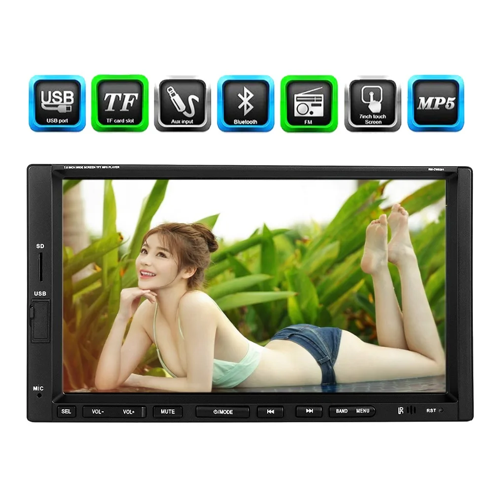 2 Din Car Multimedia Mp5 Player Bluetooth auto Car Radio Audio Stereo 7" Touch hands free/USB/Remote Control Support Rear Camera
2 Din Car Multimedia Mp5 Player Bluetooth auto Car Radio Audio Stereo 7" Touch hands free/USB/Remote Control Support Rear Camera