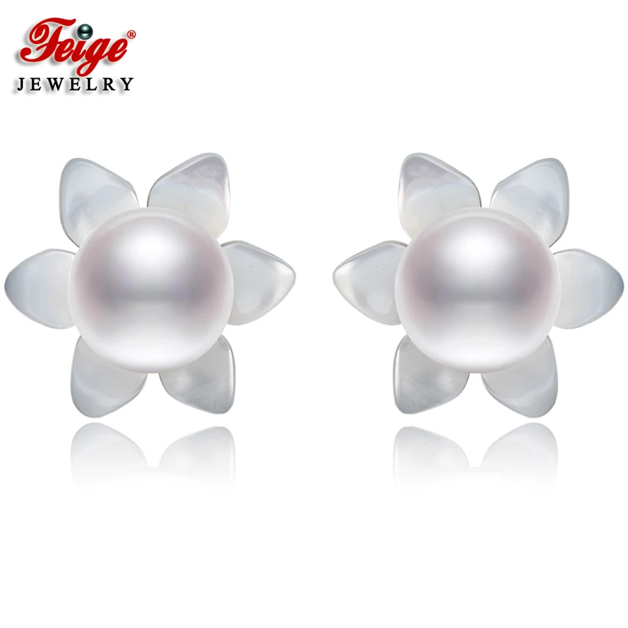 FEIGE 6-7mm Natural White Pearls 925 Sterling Silver Stud Earrings For Women's Exclusive Design Shell Carvings Fine Jewelry
FEIGE 6-7mm Natural White Pearls 925 Sterling Silver Stud Earrings For Women's Exclusive Design Shell Carvings Fine Jewelry
