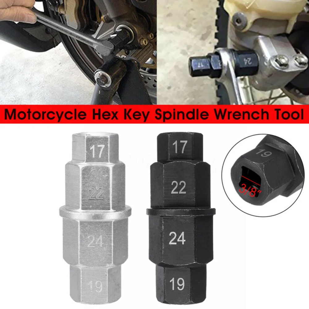 3/8" Drive Motorcycle Hex Key Spindle Wrench Tool Hex Allen Front Wheel Hub Axle Spindle Socket Adapter For Suzuki Yamaha BMW
3/8" Drive Motorcycle Hex Key Spindle Wrench Tool Hex Allen Front Wheel Hub Axle Spindle Socket Adapter For Suzuki Yamaha BMW