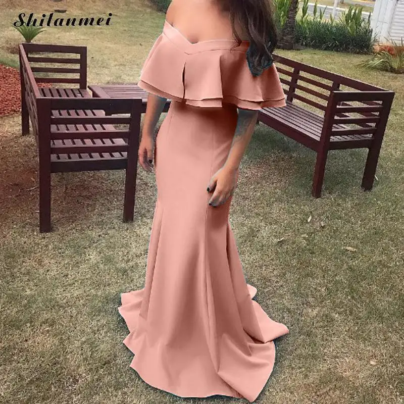 Ruffle Dress 2018 Hot Summer Women Off Shoulder Bodycon Dress Sexy Pink Evening Party Dresses Ladies Elegant Long Club Vestidos
Ruffle Dress 2018 Hot Summer Women Off Shoulder Bodycon Dress Sexy Pink Evening Party Dresses Ladies Elegant Long Club Vestidos