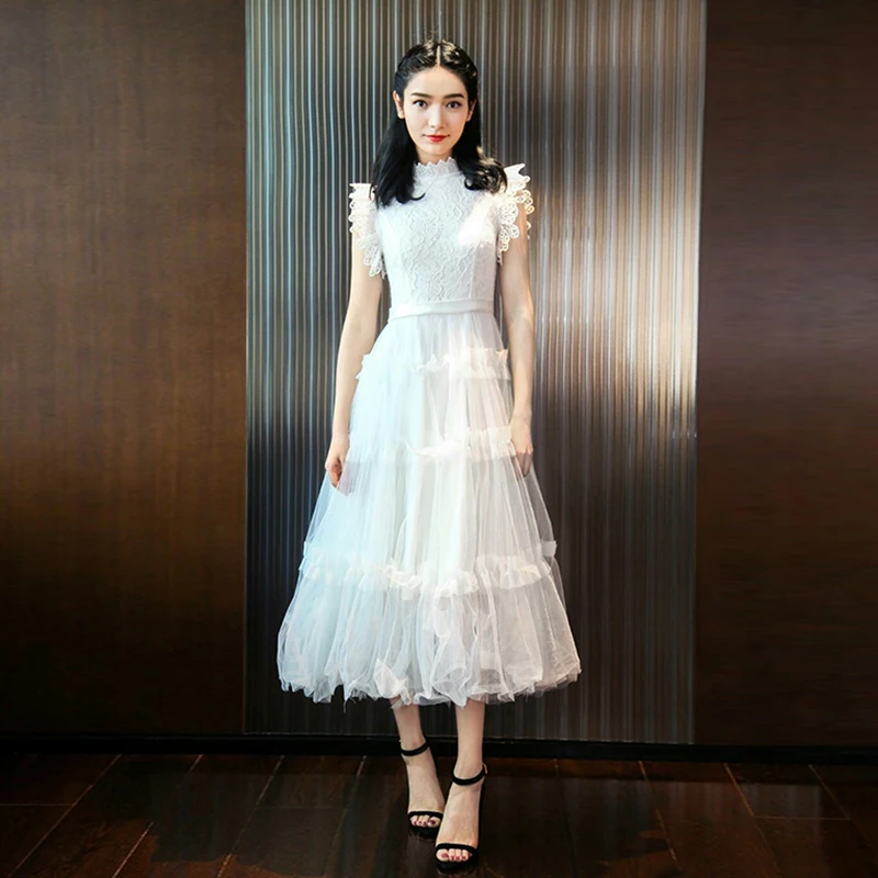 VERHELLEN High Quality Designer Runway Dress 2019 Autumn Women's Sleeveless White Lace Hollow Out Party Elegant Long Dresses
VERHELLEN High Quality Designer Runway Dress 2019 Autumn Women's Sleeveless White Lace Hollow Out Party Elegant Long Dresses
