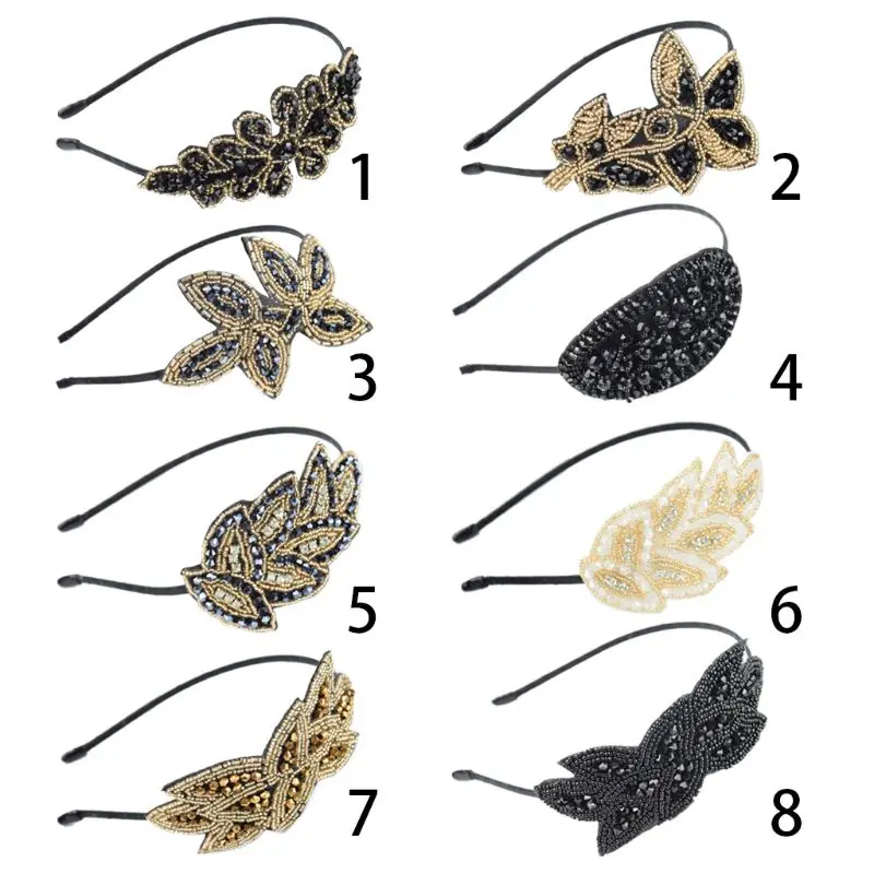 Ladies Girl Vintage 1920s Inspired Metal Alloy Headband Beaded Flapper Faux Crystal Leaf Shape Hair Hoop Glitter Sequins Wedding
Ladies Girl Vintage 1920s Inspired Metal Alloy Headband Beaded Flapper Faux Crystal Leaf Shape Hair Hoop Glitter Sequins Wedding