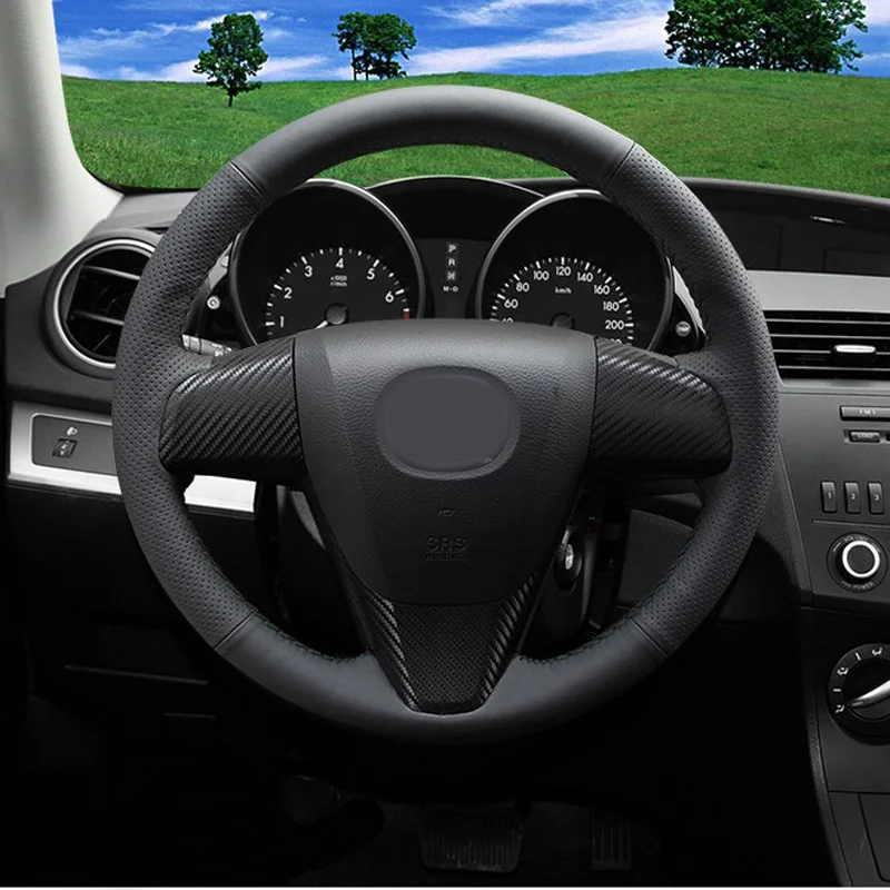 Car- Styling New Anti Slip Black PU Leather Steering Wheel Stitch on Wrap Cover For Mazda 3 2011
Car- Styling New Anti Slip Black PU Leather Steering Wheel Stitch on Wrap Cover For Mazda 3 2011