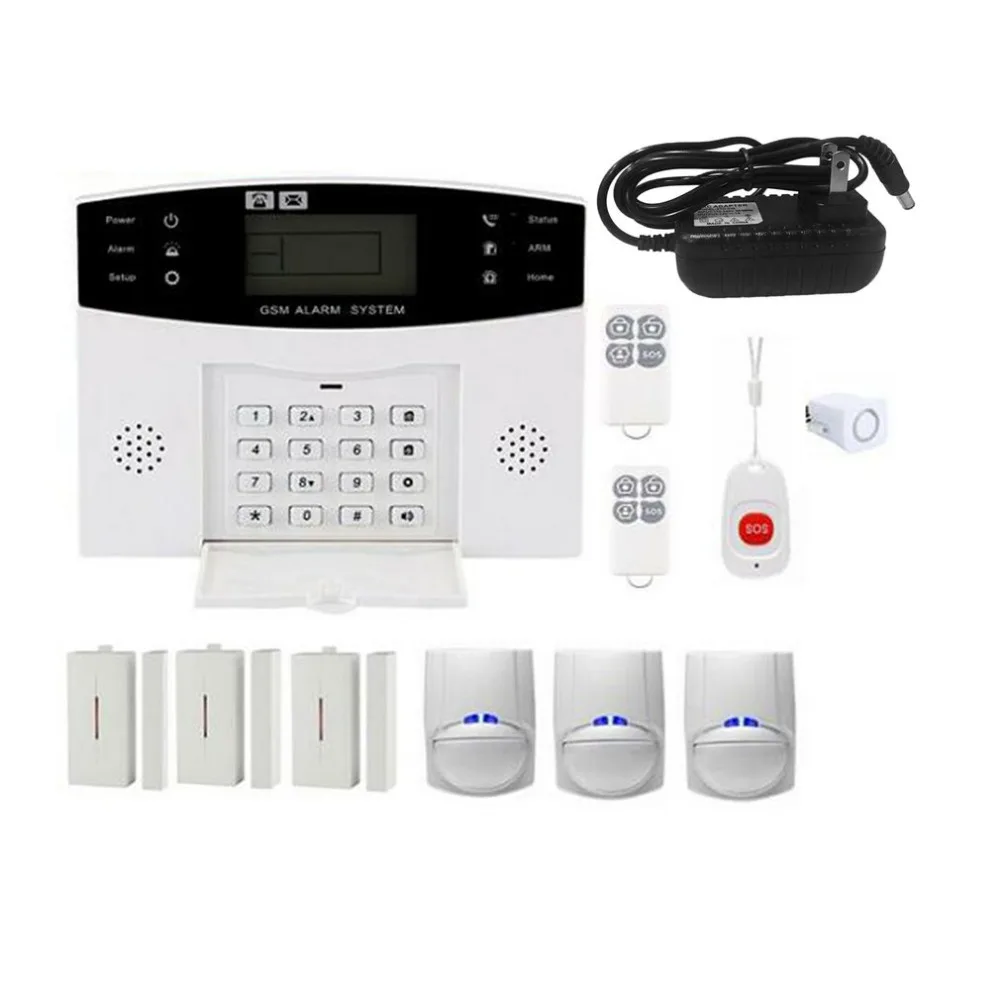 GSM Wireless Home Burglar Alarm System SOS Motion Door Window Sensor Security Auto Home Security Safe Alarm System
GSM Wireless Home Burglar Alarm System SOS Motion Door Window Sensor Security Auto Home Security Safe Alarm System