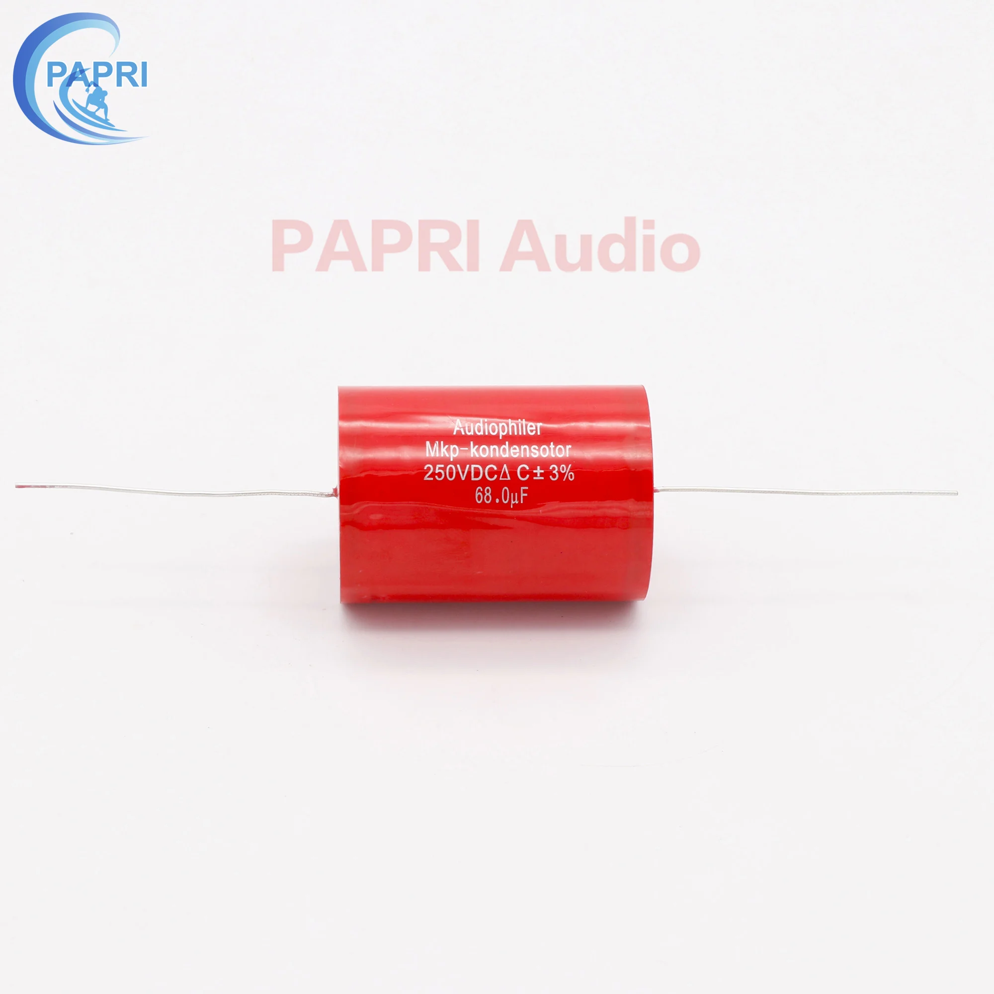 Фото PAPRI 68 мкФ 250VDC Axial MKP DIY Аудио Конденсатор для HiFi трубки гитарного усилителя лот/1 шт.