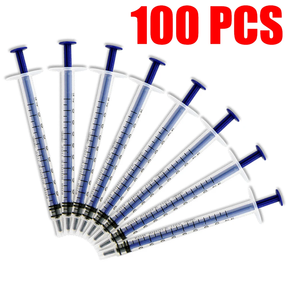 100 Pcs 1mL Disposable Sampler Plastic Syringe Cubs Measuring Nutrient Hydroponic epoxy resin syringe With Cover Measuring
100 Pcs 1mL Disposable Sampler Plastic Syringe Cubs Measuring Nutrient Hydroponic epoxy resin syringe With Cover Measuring