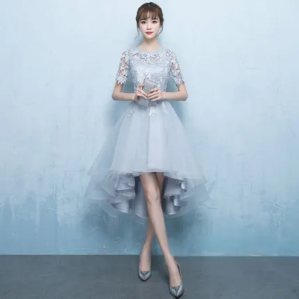 Beauty Emily Grey Prom Dresses 2019 Short O-Neck Short Sleeve Zipper Tulle Ankle length Formal Party Girl Dresses
Beauty Emily Grey Prom Dresses 2019 Short O-Neck Short Sleeve Zipper Tulle Ankle length Formal Party Girl Dresses