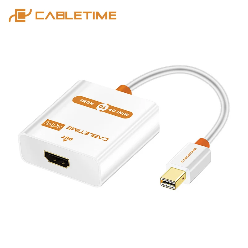 CABLETIME Thunderbolt Mini DP to HDMI Active Adapter M/F Mini DisplayPort To HDMI Cable for MacBook Pro Air iMac projector C065
CABLETIME Thunderbolt Mini DP to HDMI Active Adapter M/F Mini DisplayPort To HDMI Cable for MacBook Pro Air iMac projector C065