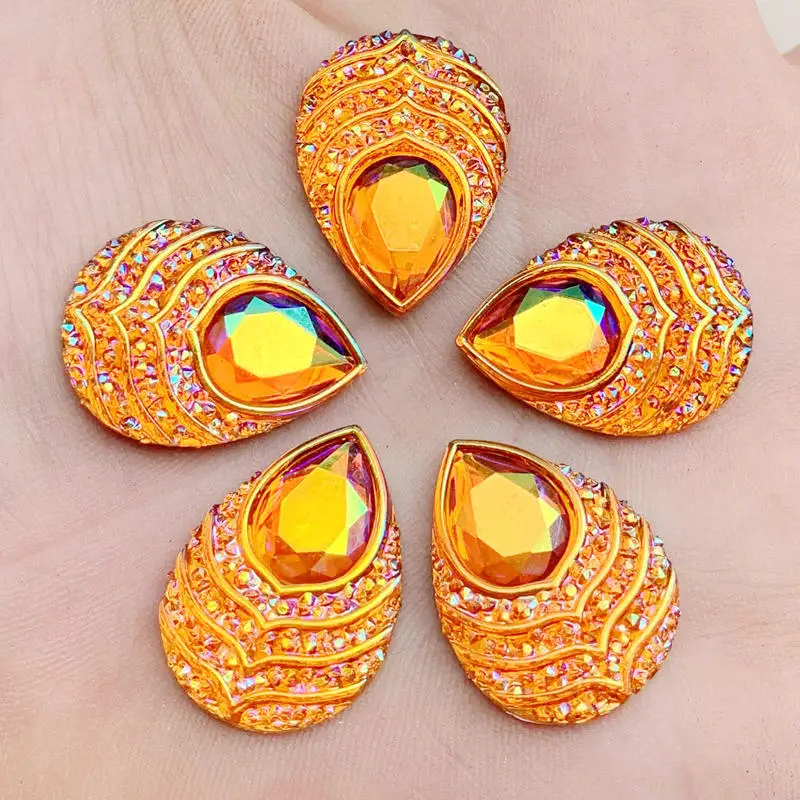 20pcs DIY 18mm*25mm Peacock's eye Rhinestone Teardrop Resin flat back Wedding decoration rhinestone -A1610
20pcs DIY 18mm*25mm Peacock's eye Rhinestone Teardrop Resin flat back Wedding decoration rhinestone -A1610