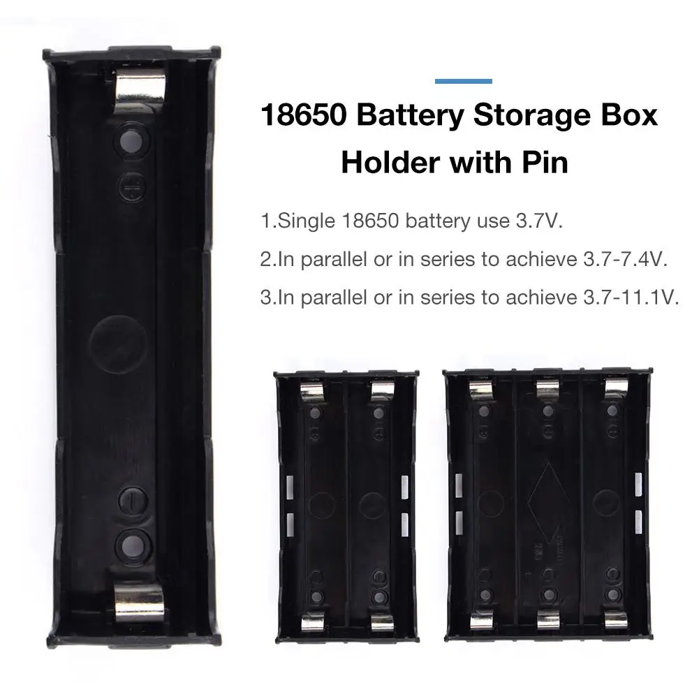 18650 Battery Box 3.7V Lithium Battery Box with Pin Type 1 / 2 / 3 Battery Holder PCB Storage Case
18650 Battery Box 3.7V Lithium Battery Box with Pin Type 1 / 2 / 3 Battery Holder PCB Storage Case