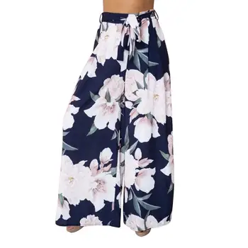 Women Ladies High Waist Spodnie Floral Print Waist Belt Wide Leg Trousers Elegant Boho Fashion Loose Women Long Pants
Women Ladies High Waist Spodnie Floral Print Waist Belt Wide Leg Trousers Elegant Boho Fashion Loose Women Long Pants