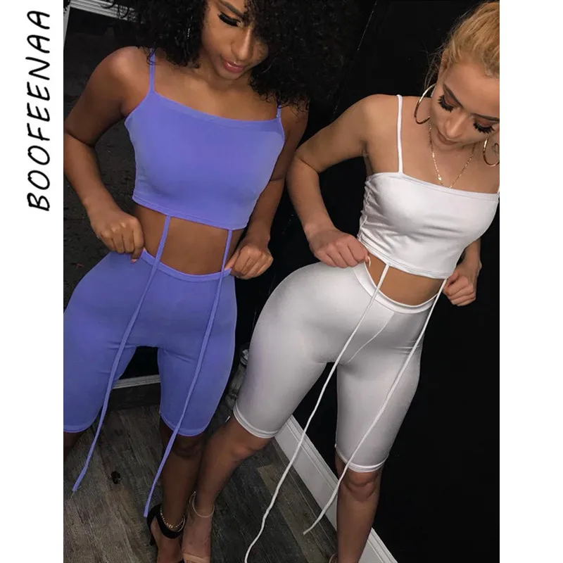 BOOFEENAA Sexy 2 Piece Set Crop Top and Biker Shorts Summer Women Two Piece Outfits Tracksuit Matching Sets White Purple C66-I36
BOOFEENAA Sexy 2 Piece Set Crop Top and Biker Shorts Summer Women Two Piece Outfits Tracksuit Matching Sets White Purple C66-I36